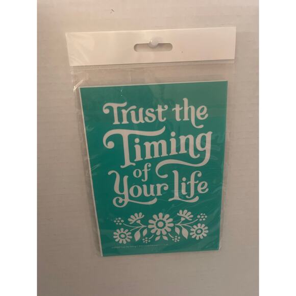 NWT Chalk Couture 5X7  Reusable Transfer " Trust The Timing Of Your Life…‎ - Picture 4 of 4